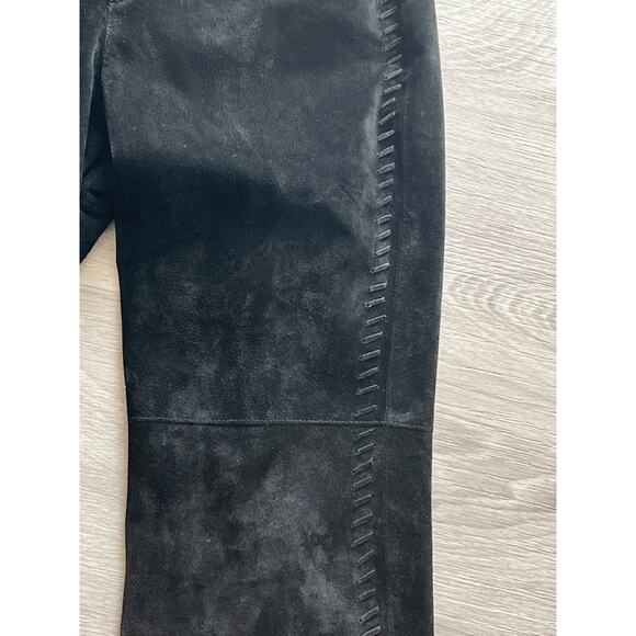 New Frontier size 6 black suede western pants - Picture 2 of 5